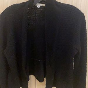 Black peplum cardigan